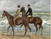 Zwei Reiter am Strand Max Liebermann